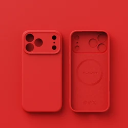 Official Liquid Silicone Magnetic Matte Cover with Magsafe Wireless Charging Compatibility - iPhone 12 Pro Max (Red)