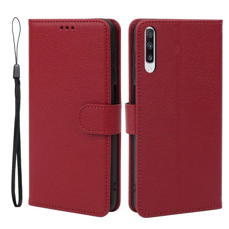 Leather Flip Wallet Case - Soft Silicone Cover for Samsung Galaxy A-Series