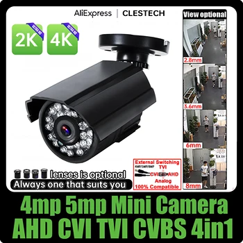 CCTV AHD Mini Camera 5MP 4MP 1080P FULL Digital Coaxial h.265 HD 5M-N XVI 4in1 Outdoor Waterproof IP66 Night Vision have Bullet 1
