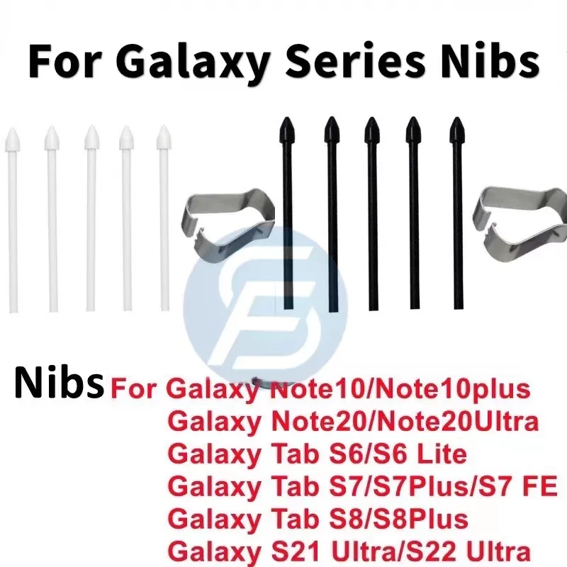 

5 шт. наконечники для сенсорного стилуса с металлическим зажимом для Samsung Galaxy Note 20 10 Tab S6 Lite T860 T865 S7 / S8 Series S Аксессуары для ручки