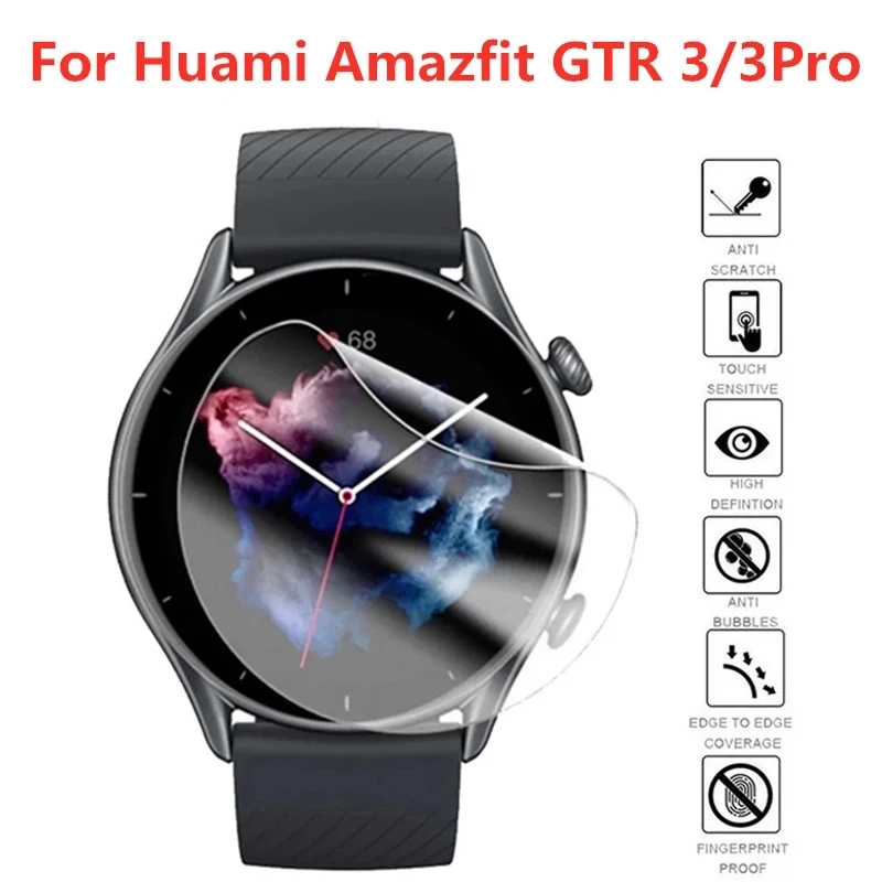 Hydrogel Protective Film Set - Premium Smartwatch Screen Protectors, 4-Pack