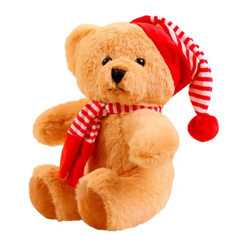 Christmas Stuffed Animal Party Cotton Doll Soft Stuffed Bear Christmas Decorations For Living Room Study Room Children's Room