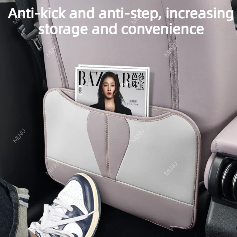 BYD 아토 3 (Evo) 2026 악세사리용 시트 킥 매트, 2025-2022 가죽 방수 오염 방지 두꺼운 쿠션, 스크래치 방지