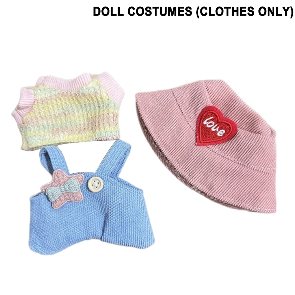 Kawaii Labubu doll clothes decorative plushies outfit DIY cartoon animal toy dress hat stuffed doll clothing decor