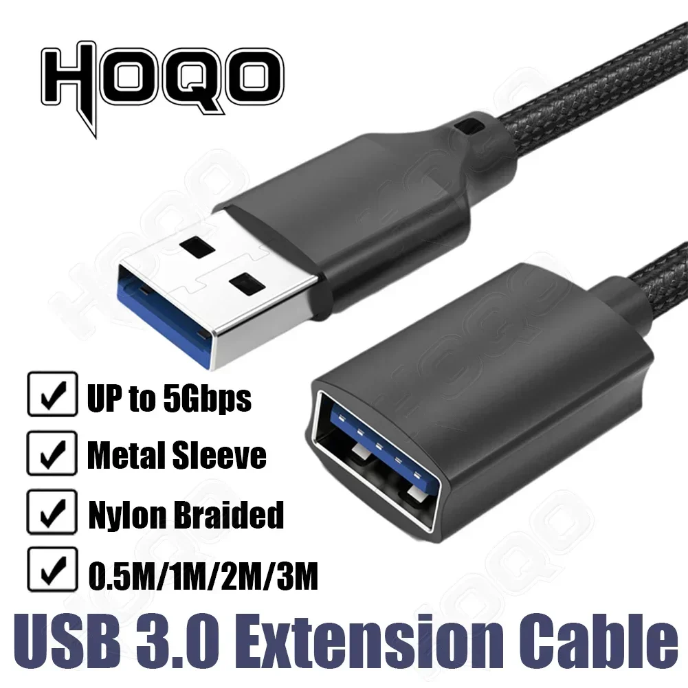 KiwiBird cavo prolunga USB 3 metri, cavo USB maschio femmina per dati ricarica compatibile con alimentazione telecamera webcam, PC Mac, TV, volante PS5, PS4, chiavette, tastiere mouse stampante, auto