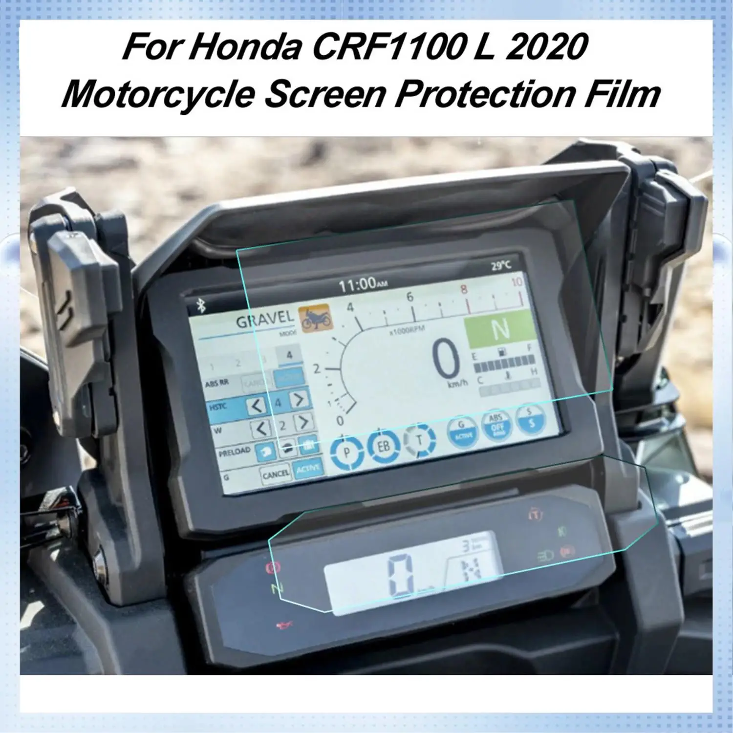 AM-오토바이 대시 보드 화면 보호 필름 Honda CRF1100L CRF 1100L Africa Twin 2020 용 속도계 스크래치 필름