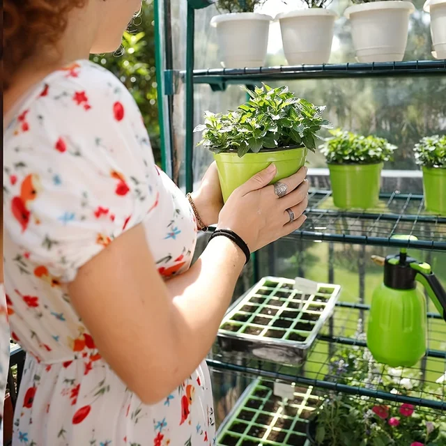 Couverture chauffante de jardin transparente en PVC, pour fleurs et plantes, abri chauffant isolé, serre chauffante pour salle de soleil, couvertures imperméables en treillis 4