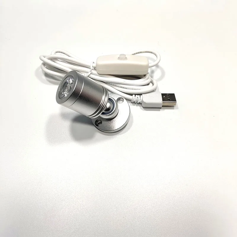 Led downlight led spotlight USB 5V Led spot light 1W 3W surface mounted cabinet showcase counter jewelry lamp rotatable angle ceiling mini spotlight
