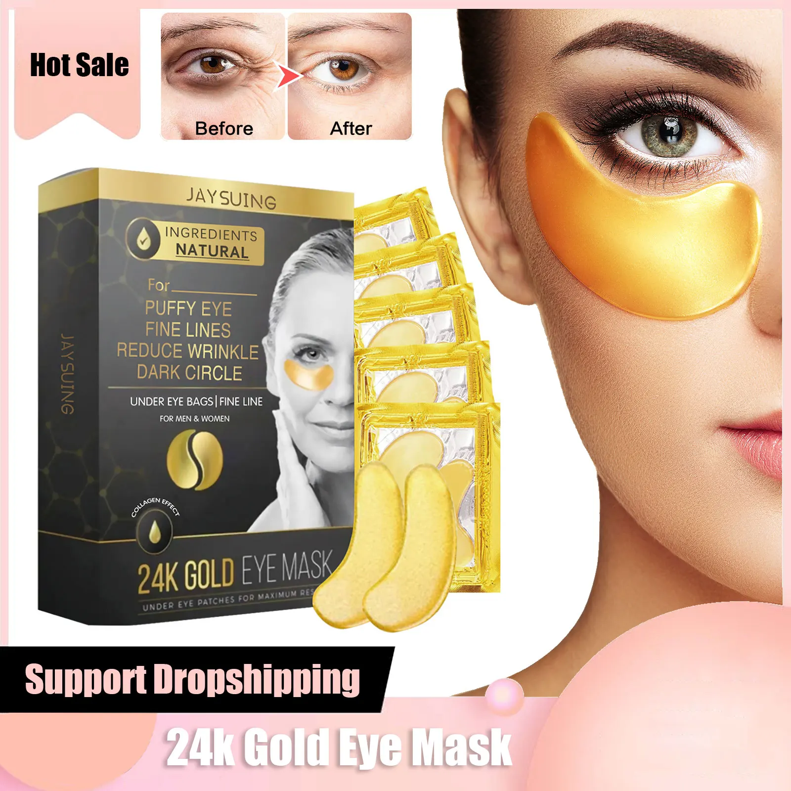 fat granules remover eye cream effective remove fat granules puffiness anti particles milia remover product repair eye skin care 24k Gold Collagen Eye Mask Anti Wrinkle Fade Fine Line Remove Eye Bag Puffiness Dark Circles Fat Granules Moisturizing Skin Care