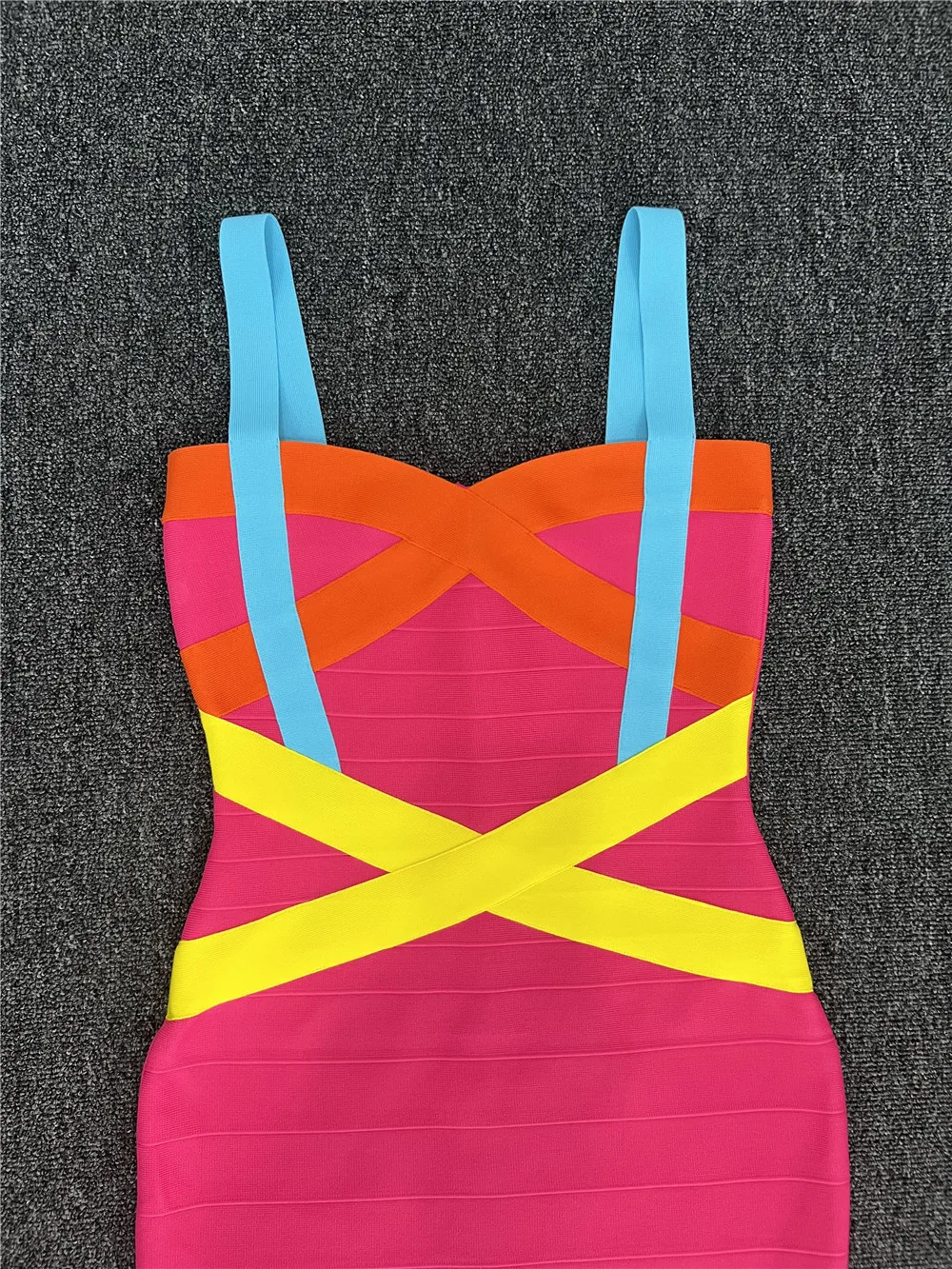 Women Summer Classic Elastic Bodycon Mini Bandage Dress Color Patchwork  Celebrity Evening Club Party High Street Dresses - AliExpress 200000345