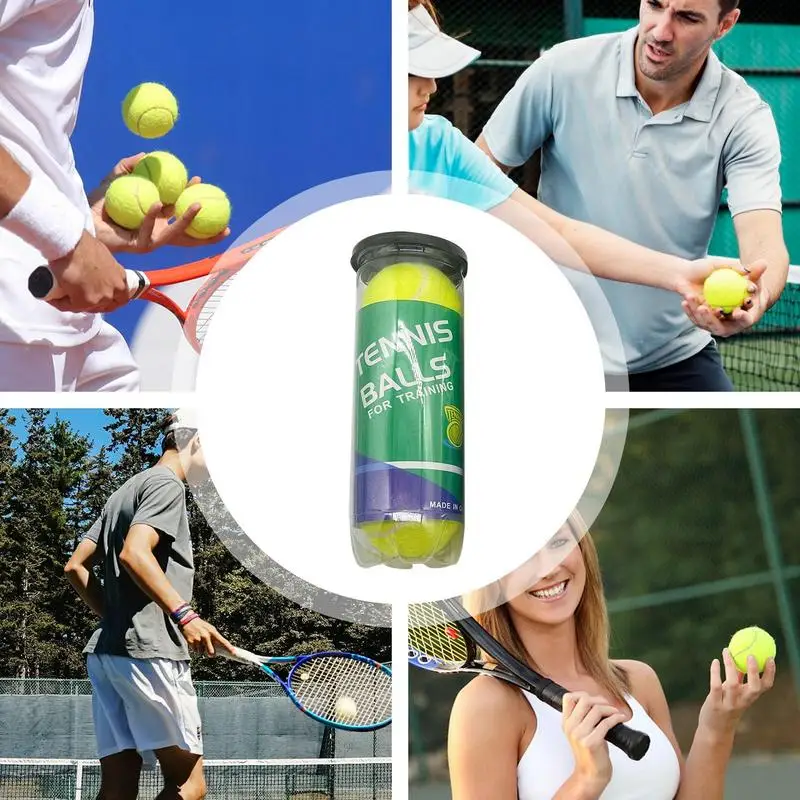 Tennis Practice Balls 3 PCS Soft Tennis Ball Training Ball Official Size Heavy Duty Balls For Training Practice