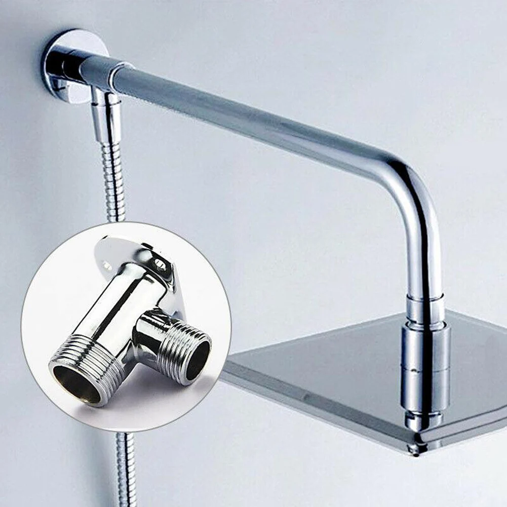 Stainless Steel Shower Arm Extension Arm Joint Shower Nozzle Accessories Bathroom Parts Fixed Base Bracket Corrosion-resistant images - 6