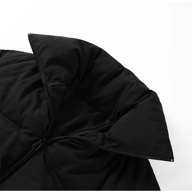 Karierte Pufferjacke für Damen, modisch, abnehmbare Kapuze, Krawatte, Schal, volle Ärmel, Mantel, 2025, Herbst-Winter-Dame, täglich, lässige Oberbekleidung – Detail 4