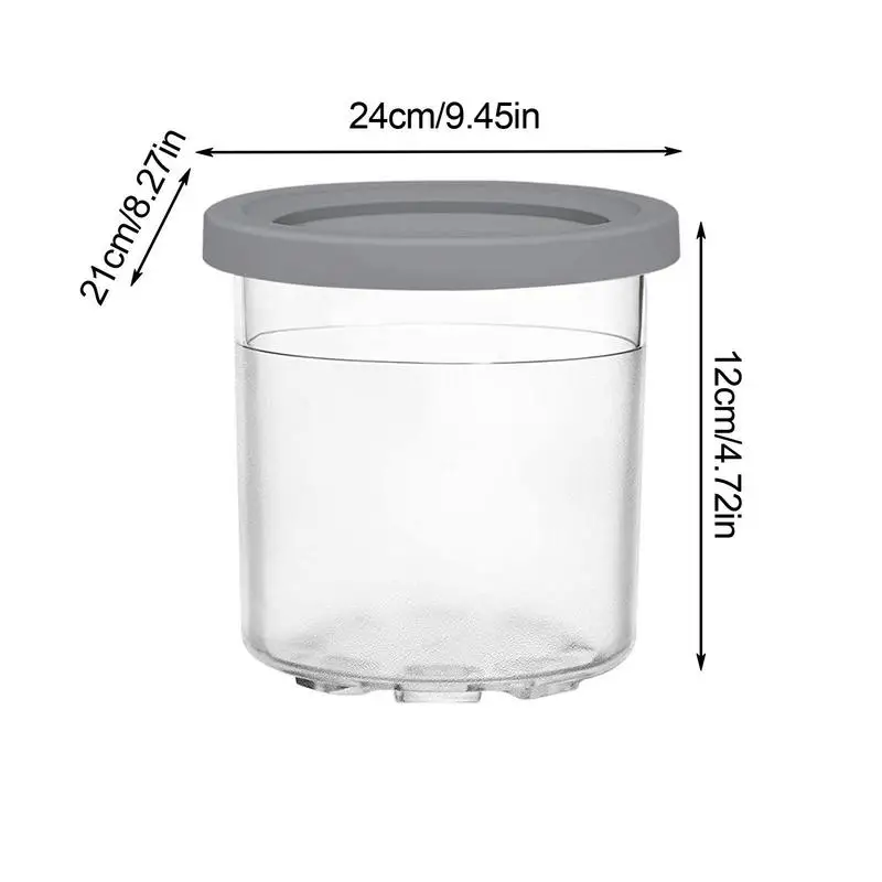 4Pcs Ice Cream Pints Cups For NINJA- CREAMI NC299AMZ/NC300s Series Ice Cream  Maker Replacements Storage Jar With Sealing Lids - AliExpress