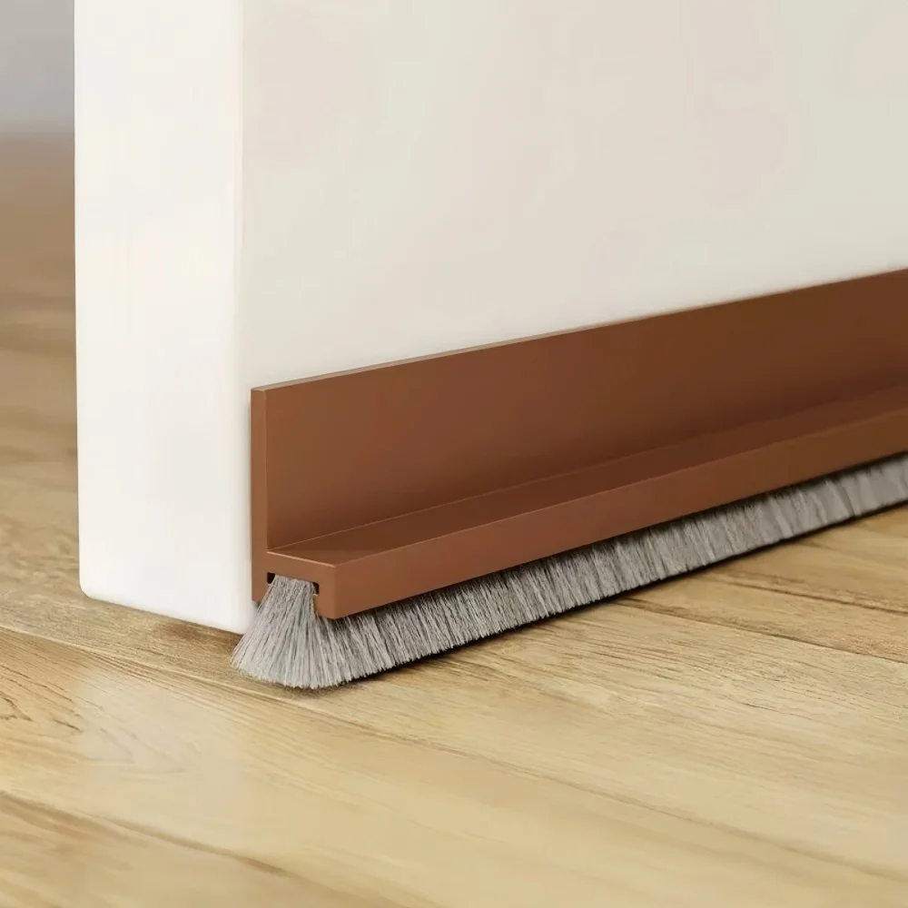 Premium Brush Door Bottom Seal Strip - Self-Adhesive Weather, Insect & Sound Blocker