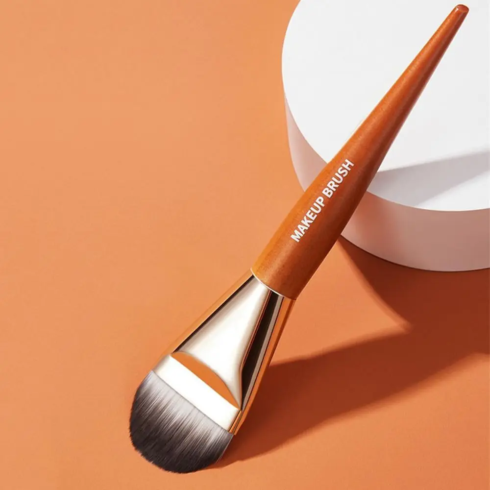 

Ultra-thin Tongue Shape Liquid Foundation Brush Wooden Handle Professional BB Cream Makeup Brush Concealer Seamless Base Brush