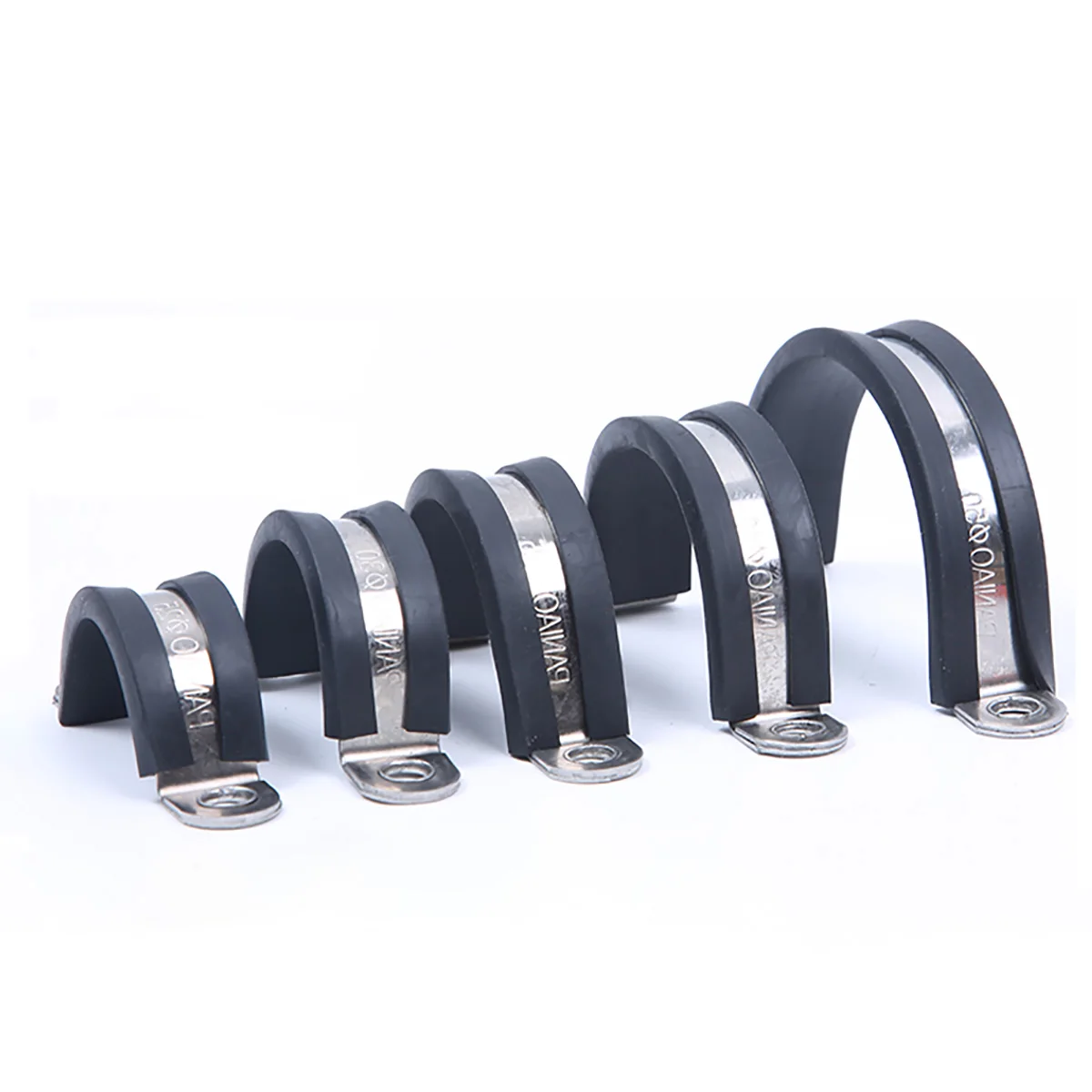 304 Stainless Steel Horse Riding Clamp / U-Shaped Clamp With Rubber