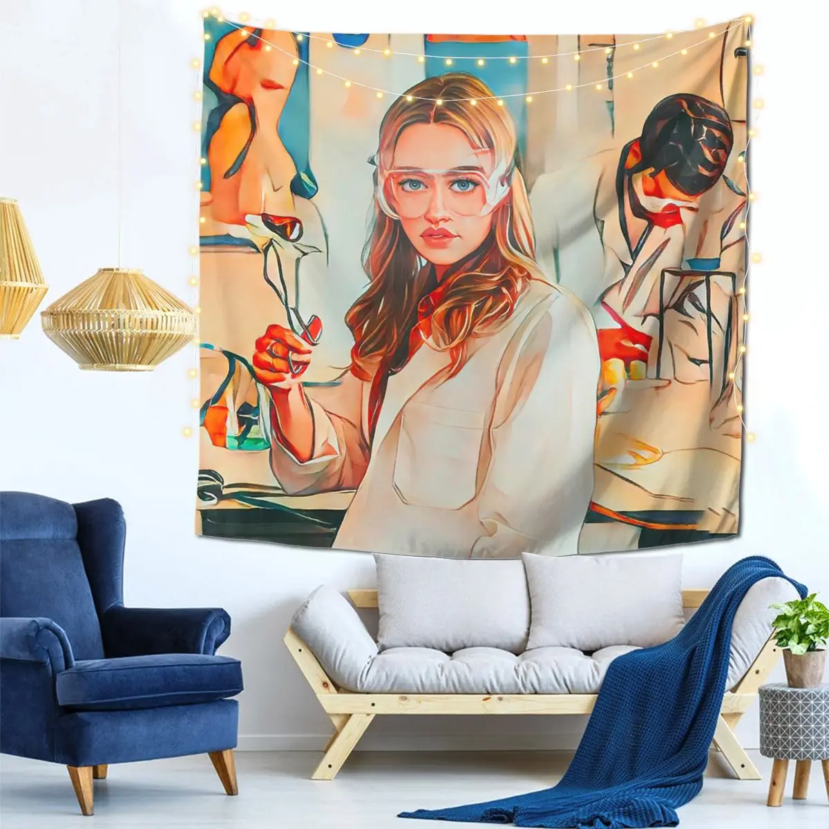 

Настенный декоративный гобелен из полиэстера, для интима