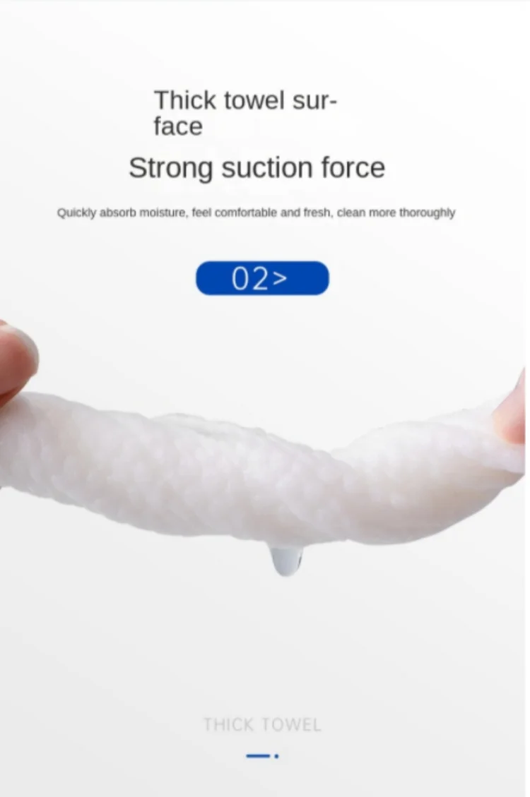 Description Picture 5 of itemExtra thick disposable cleansing wipes - gentle absorbent cotton makeup remover wipes Mini Cotton Convenient Face Towel