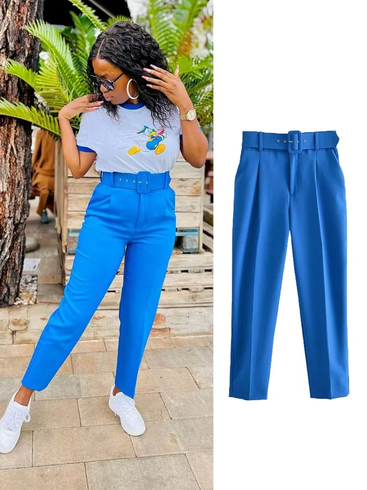 White Pants Women Elastic High-waisted Haren Pants Fashion Wild  Professional Suit Pants Office Ladies Trousers Black Khaki Pants - Pants &  Capris - AliExpress