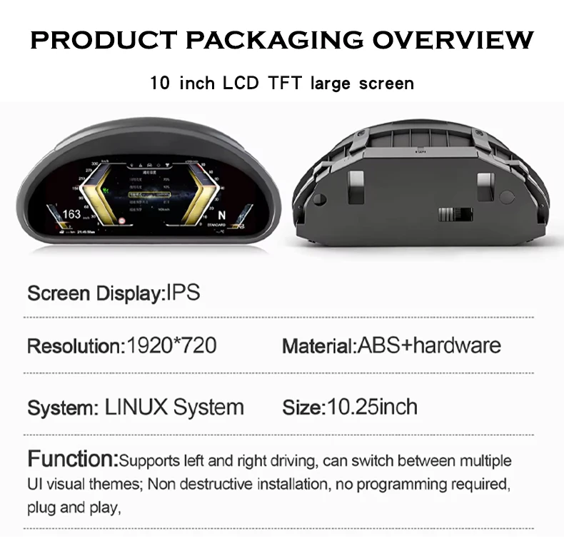 Panel de Instrumentos Digital para BMW E46 1999-2004, Panel de Instrumentos Virtual, Velocímetro, Compatible con CarPlay, Plug and Play 6