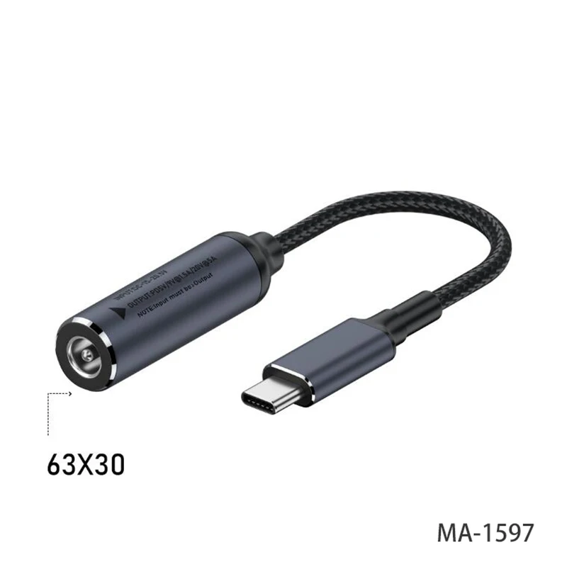 1PCS 100W DC Buchse auf Typ-C Adapter Kabel Universal Laptop PD Konverter Schnelle Ladekabel 5V/9V/20V Geeignet für Lenovo HP – Detail 8