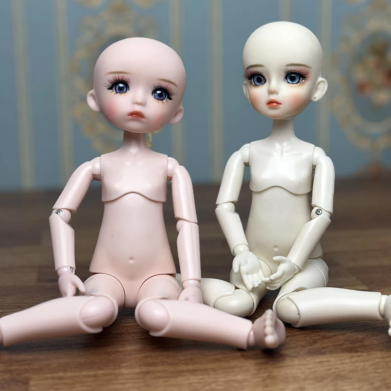 White / Nude Skin 1/6 Bjd Doll Mechanical Joint Body 30cm Practice Makeup Doll Kids Girls Doll Toy Gift пудра для лица luxvisage silk dream nude skin компактная тон 01