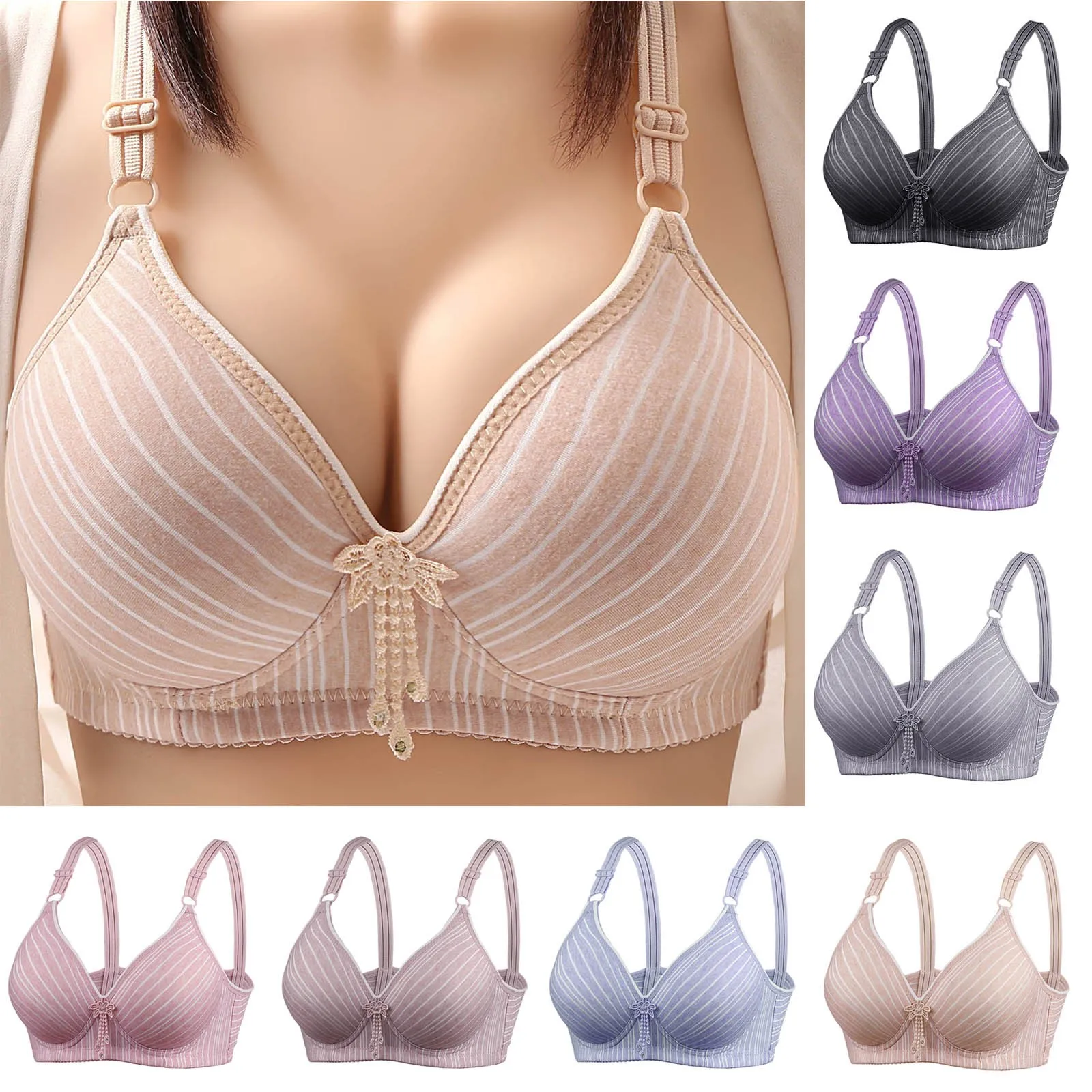 

Women's Push Up Wireless Bra Comfort Support No Underwire Bras Comfortable Pads for Sports Bras Womens Bras Comfortable No Wire