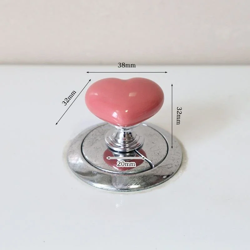 Heart Shaped Water Pressure Flush Button Toilet Kitchen Closet Nail Art Nniversal Assist Device 1PCS for Bathroom Accessories
