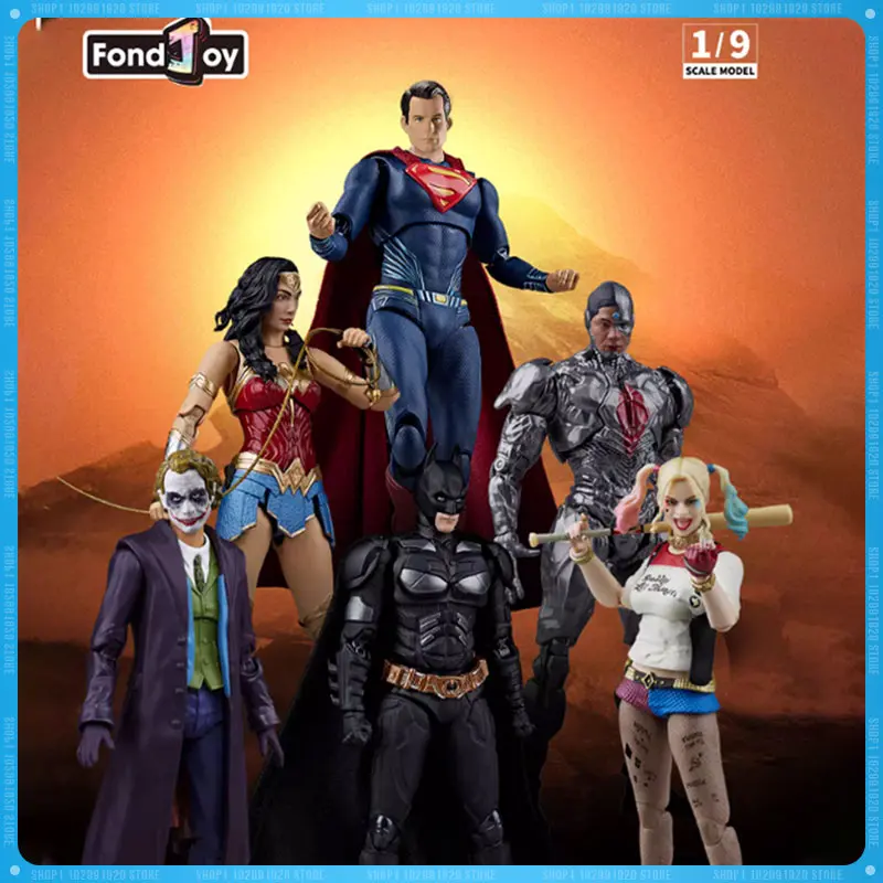 Fondjoy Justice League Movie Figure Harley Quinn Pa Bruce Wayne Batman Action Figure Statue Collection Model Toys Regalo Di Natale
