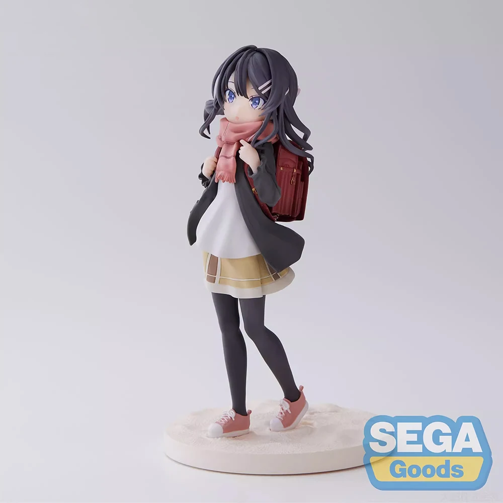 Фото Оригинальный SEGA Luminasta Sakurajima Mai детство красный рюкзак 16 см Подлинная аниме фигурка ПВХ Модель коллекционные игрушки №4