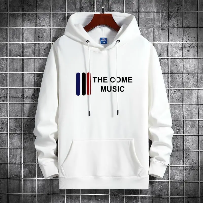 Fashion Hooded Loose Printed Letter Casual Hoodies Men's Clothing 2023 Autumn New Oversized Korean Tops All-match Sweatshirts