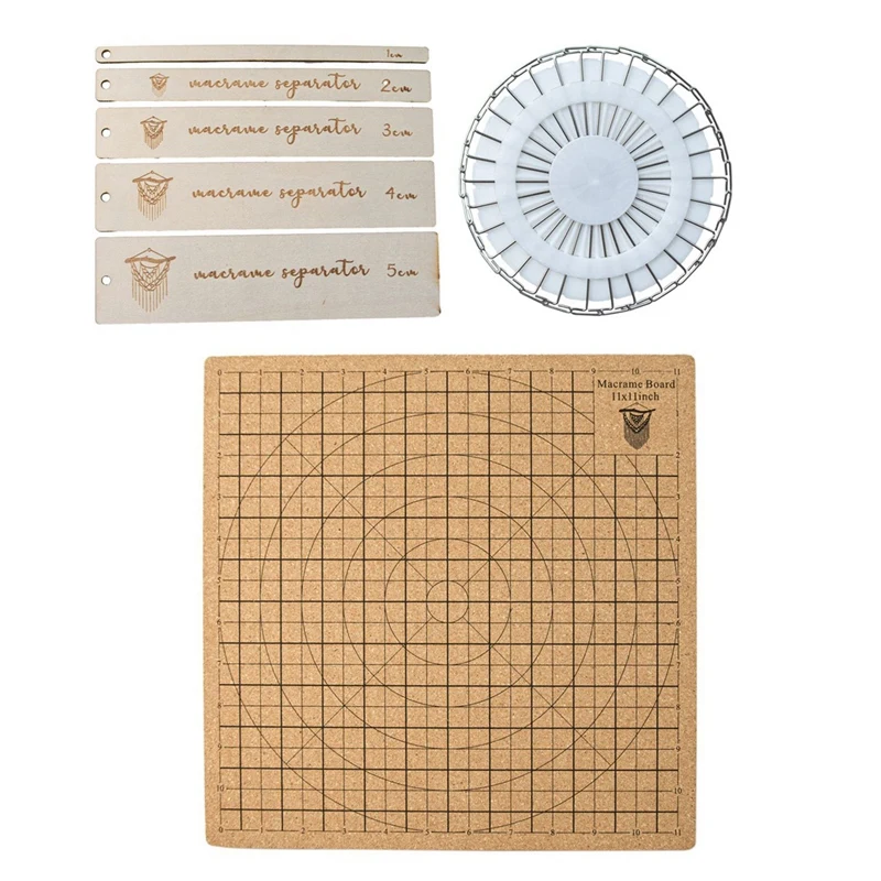 

Доска для макраме с булавками, Двусторонняя доска для макраме с решетками, доска для плетения ручной работы 12 дюймов с инструкциями, легкая установка