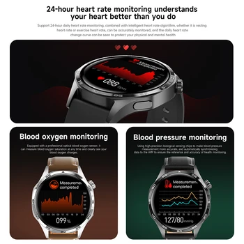 BOXUXING 2026 New Smart Watch Men Watch 5 Pro AMOLED HD Screen Bluetooth Call GPS Trajectory NFC Heart Rate Compass SmartWatches 6