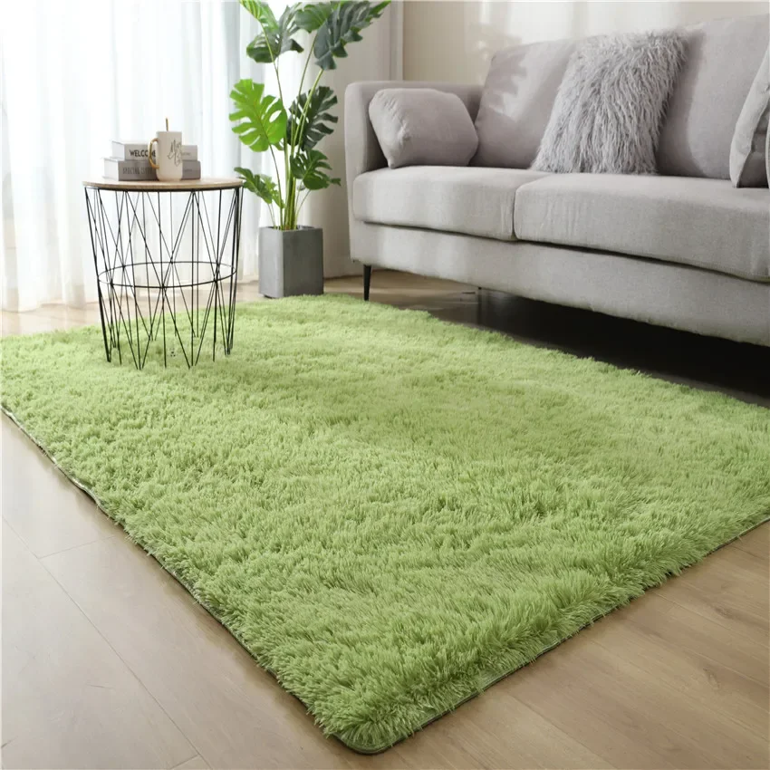 thumbnail image 1 of Alfombra de seda y lana de 4,5 cm de largo para sala de estar, alfombra de felpa para el suelo del dormitorio, alfombras mullidas antideslizantes para decoración del hogar, alfombras de terciopelo sua, 1 of 5