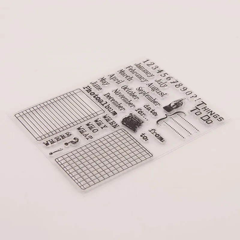 Calendar date Clear Stamp Transparent Silicone DIY Stamp Seal Sheet for Scrapbooking Making Album Photo Handmade Decoration