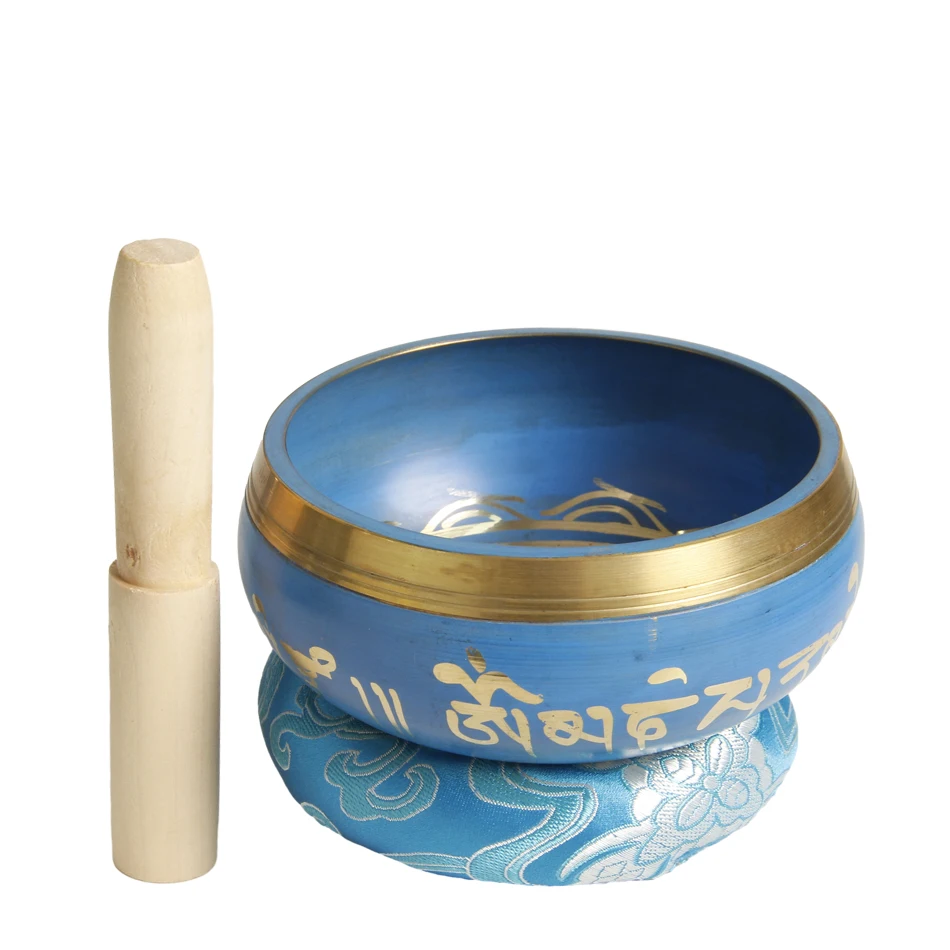 Tibetan Singing Bowl Set of 3 Meditation Sound Bowl 3.35-4.14 inch Handcrafted in Nepal for Healing and Mindfulness