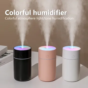 1200mAh Colorful Portable Air Humidifier Ultrasonic Cool Mist Sprayer Home Car Office Mini USB Charging Cordless Aroma Diffuser 1