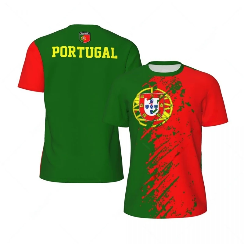 Cool 3d Printed Portugal T-shirt For Men Summer Football T Shirt Sports Running Fitness Tshirt Streetwear Short Sleeves Tee - Image 2