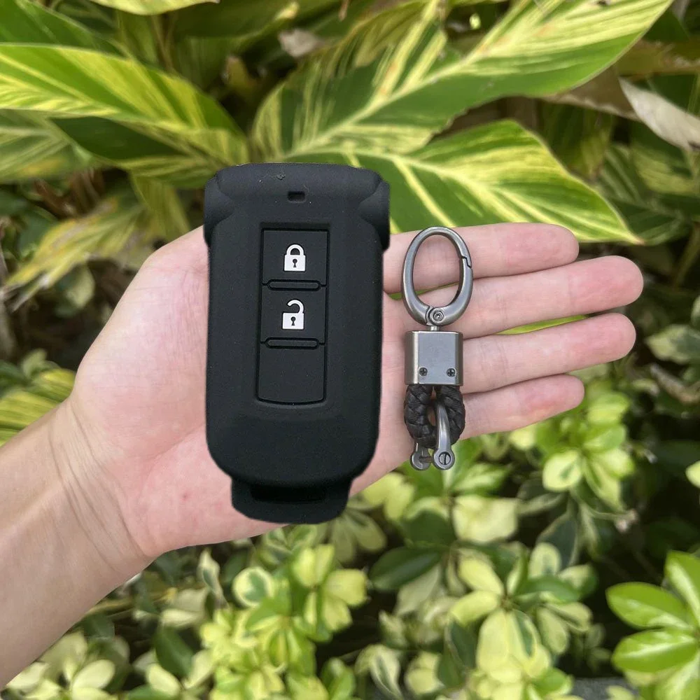 Silicone Car Key Case Cover Keychain For Mitsubishi ASX Outlander L200 Nissan Qashqai J10 J11 Juke X Trail Altima