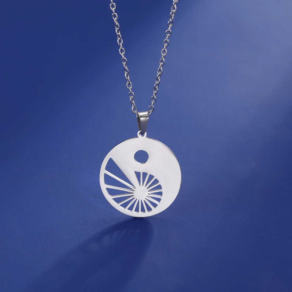 Dawapara Fibonacci Halskette mit goldenem Spiralen-Anhänger, geometrisches Verhältnis, Halskette aus Edelstahl, heilige Geometrie, mathematisches Geschenk – Detail 17