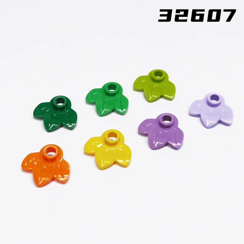 

Rainbow Pig MOC Parts 32607 Plant Plate, Round 1 x 1 with 3 Leaves Compatible Bricks DIY Building Blocks Particle Kid Toy Gift