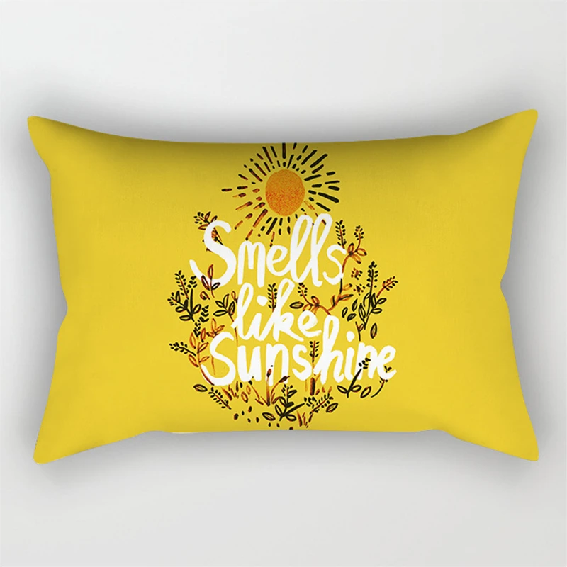 30x50cm Yellow Geometry Pillowcase Decor Sofa Cushion Pillowcover Polyester Pillow Cases for Home Decor Bedding Cushion Cover 