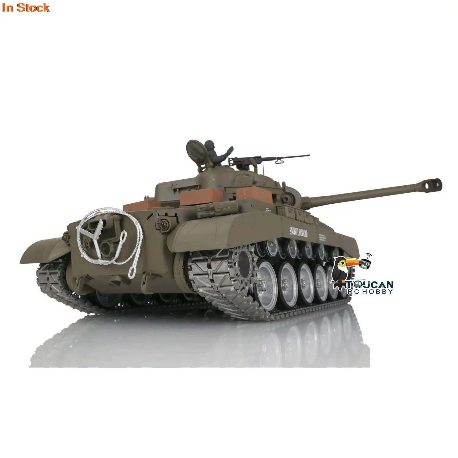 1/16 HENG LONG 7.0 M26 Pershing Green RTR RC Tank 3838 Full Metal Tracks Wheels 360° Turret Steel Idler Gearbox BB Unit TH17311 6