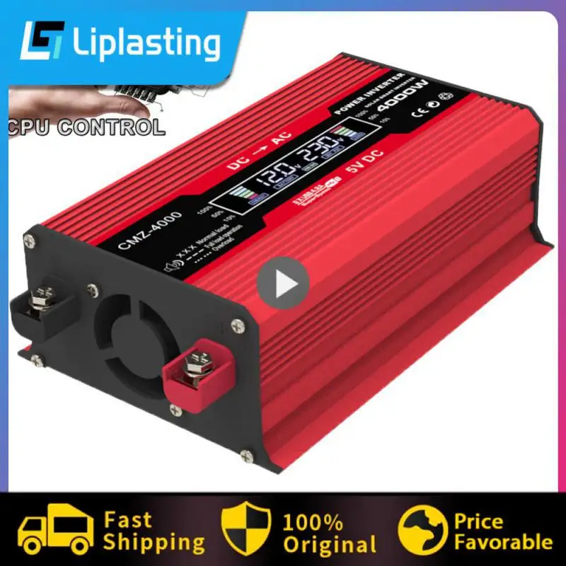 

Инвертор солнечной энергии с ЖК-дисплеем, от 12 В до 110 В/220 В, модифицированный USB синусоидальный трансформатор напряжения, автомобильный адаптер, преобразователь заряда