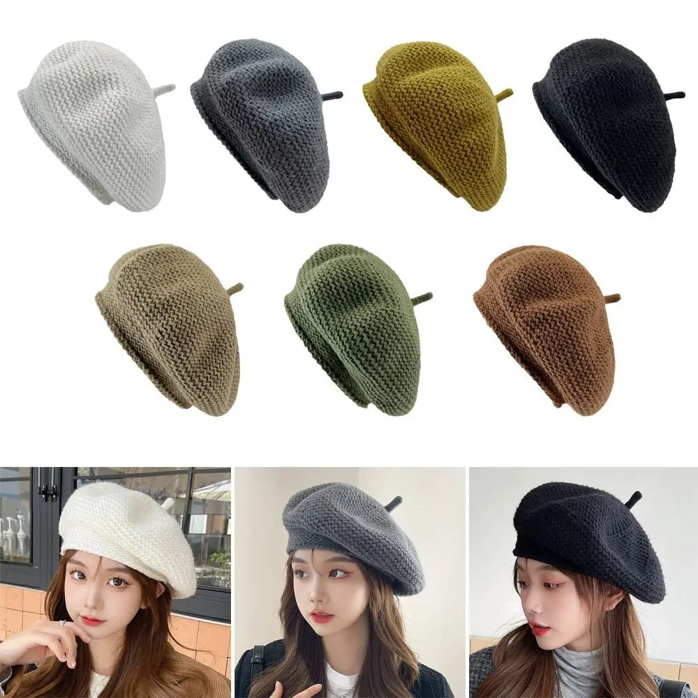 

Шерстяной берет из альпака, модная удобная женская шапка, Мягкая вязаная зимняя шапка