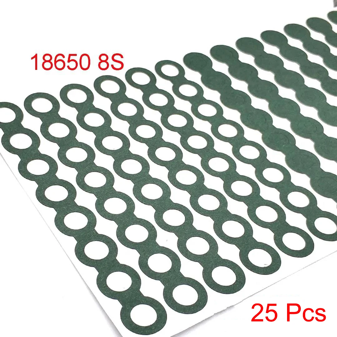 100pcs Self-Adhesive 21700 18650 26650 Battery Insulating Gasket, Hollow Paperboard Electrical Insulation Pad Rings 1S-8S Solid