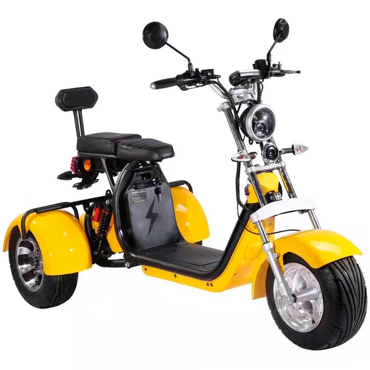 

three-wheel off road tire 1000w/2000w 20ah battery 3 wheel electric motorcycles adult eec electric scooter citycoco