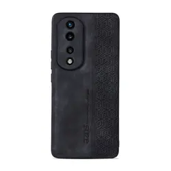 Ultra Thin Cube Pattern Leather Protective Case - Full Coverage Cover for Honor 50Pro (Black)
