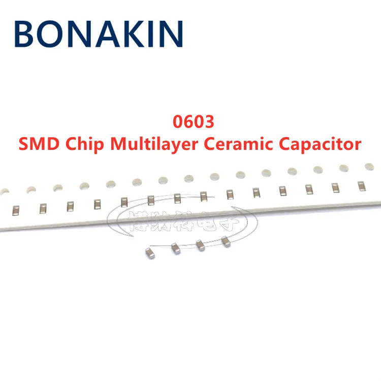 100PCS 0603 27NF 50V 100V 250V 10% 273K X7R 1608 SMD Chip Multilayer Ceramic Capacitor
